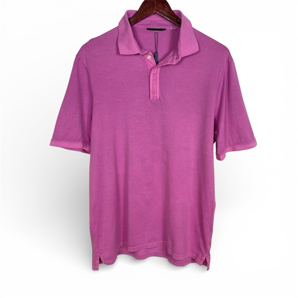 Elie Tahari NWT Men's Samurai Pink 100% Cotton Kendall Knit Collared Shirt Sz M